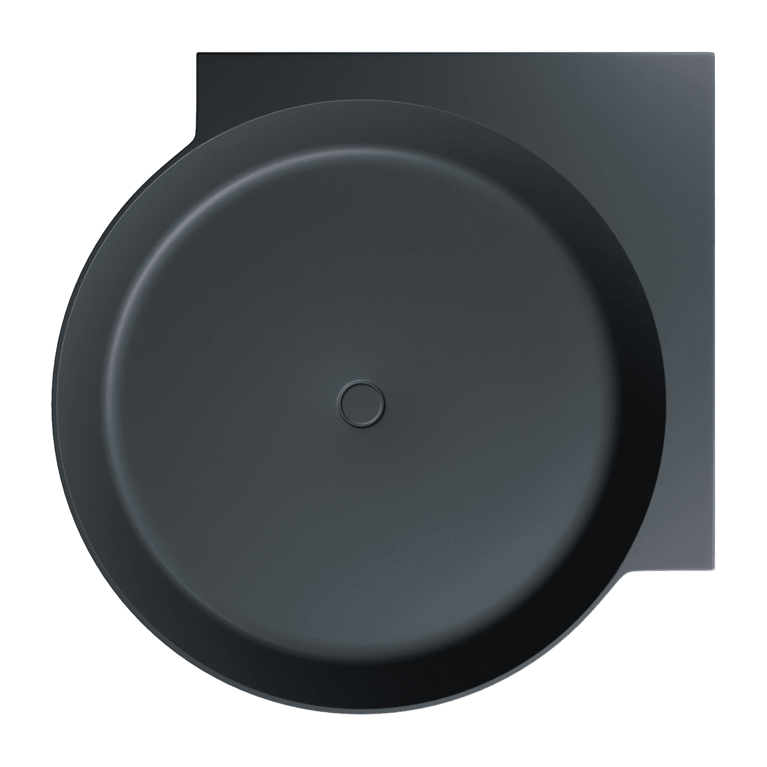 OVO M+ wanna narożna okrągła, 120 x 120 cm, black lava mat