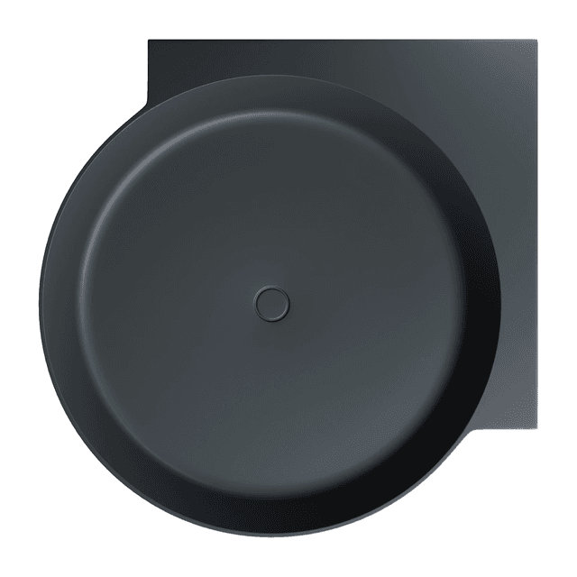 OVO M+ wanna narożna okrągła, 120 x 120 cm, black lava mat