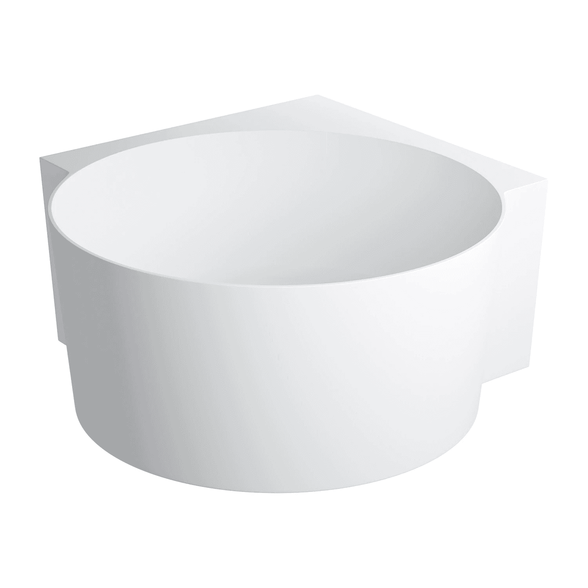 OVO M+ wanna narożna okrągła, 120 x 120 cm, biały mat