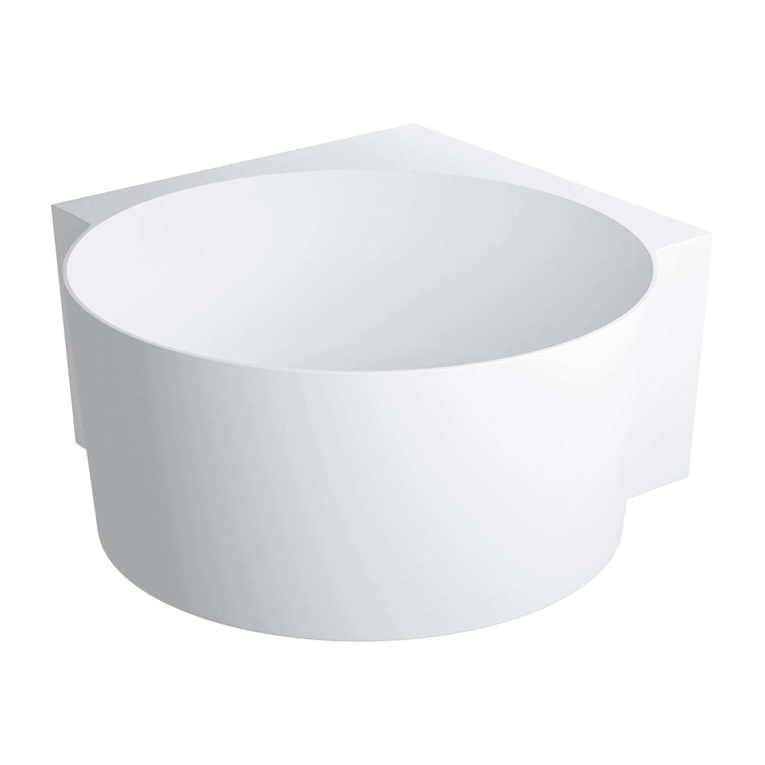 OVO M+ wanna narożna okrągła, 120 x 120 cm, biały mat