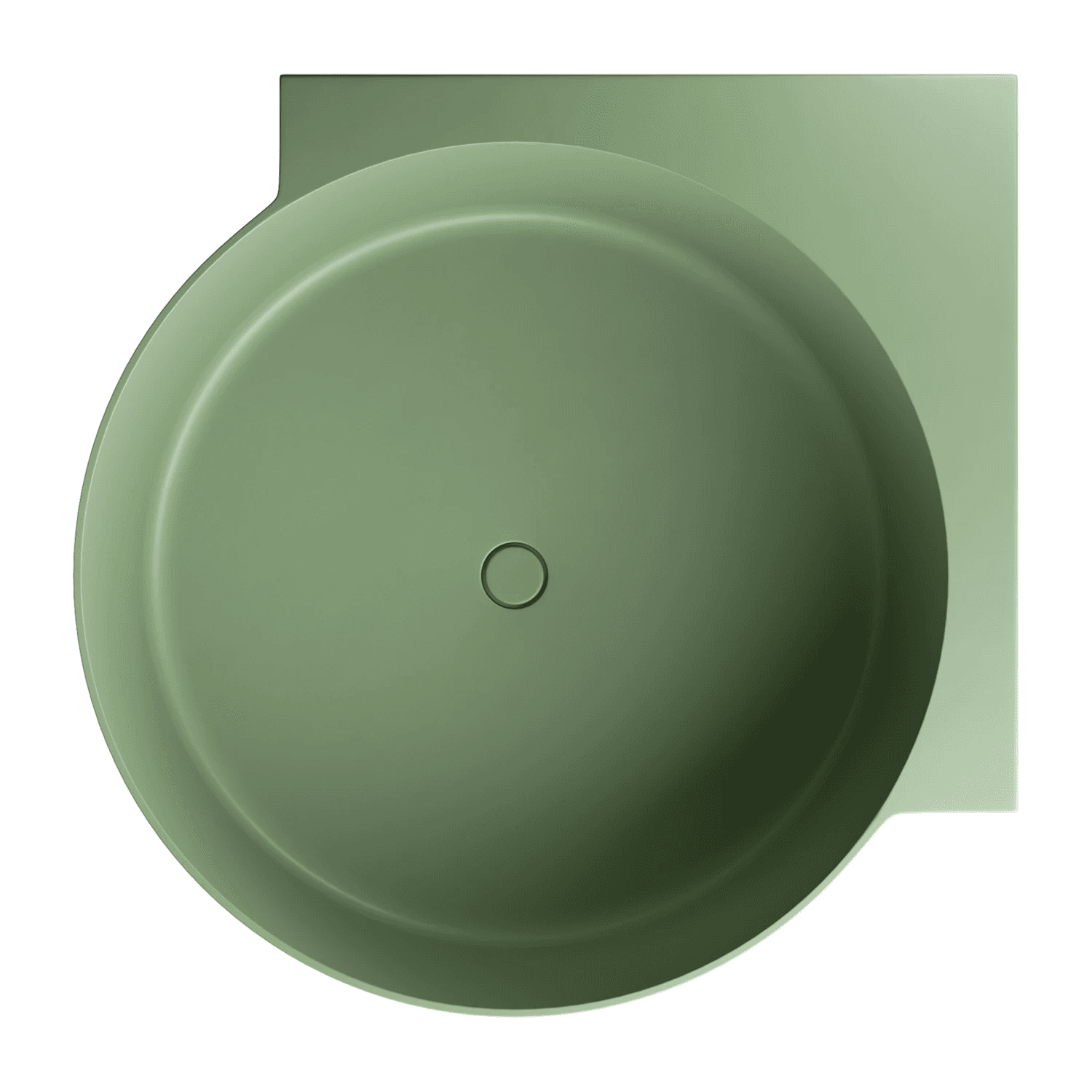 OVO M+ wanna narożna okrągła, 120 x 120 cm, olive mat