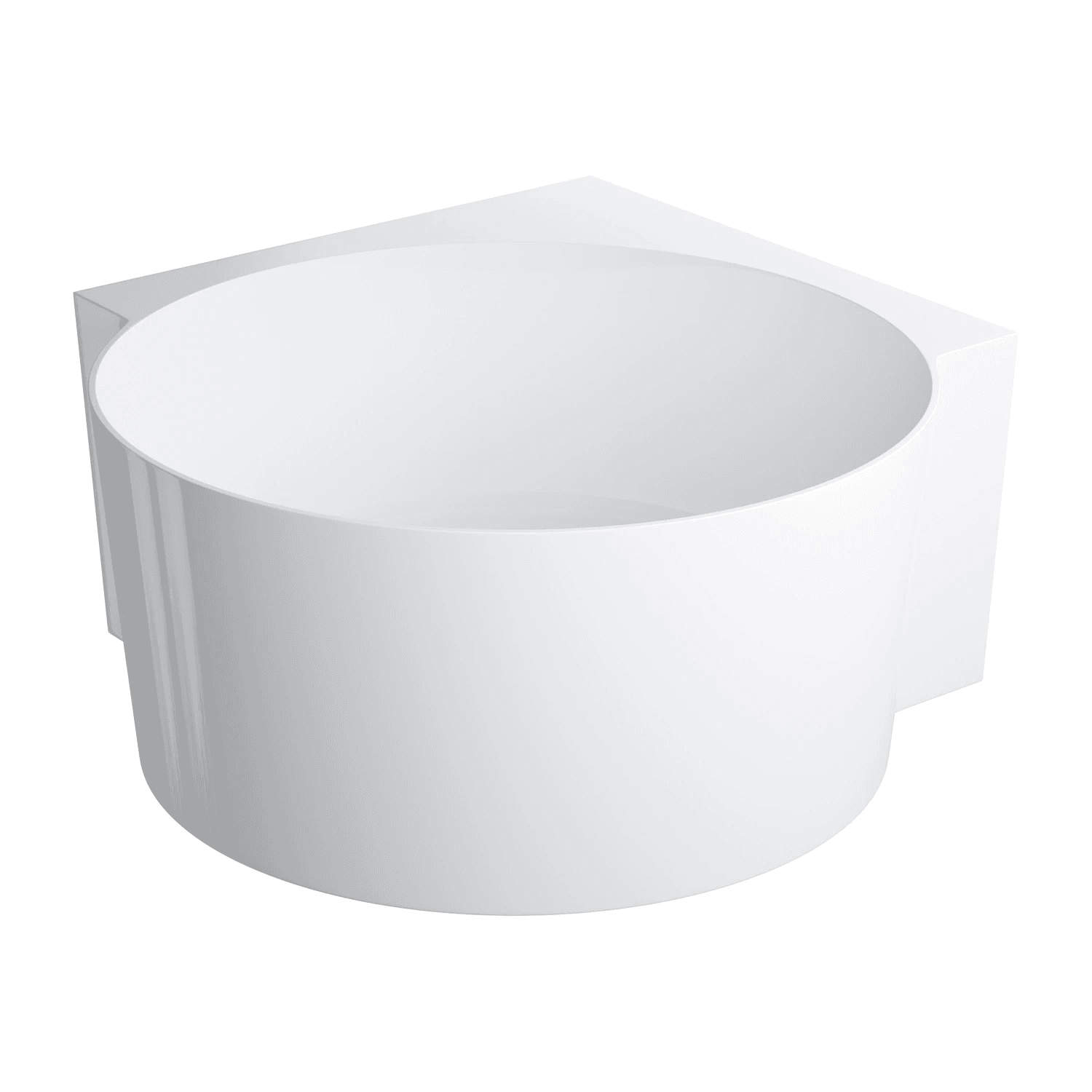 OVO M+ wanna narożna okrągła, 120 x 120 cm, biały połysk