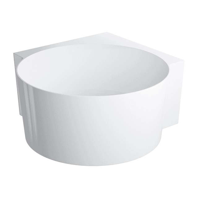 OVO M+ wanna narożna okrągła, 120 x 120 cm, biały połysk