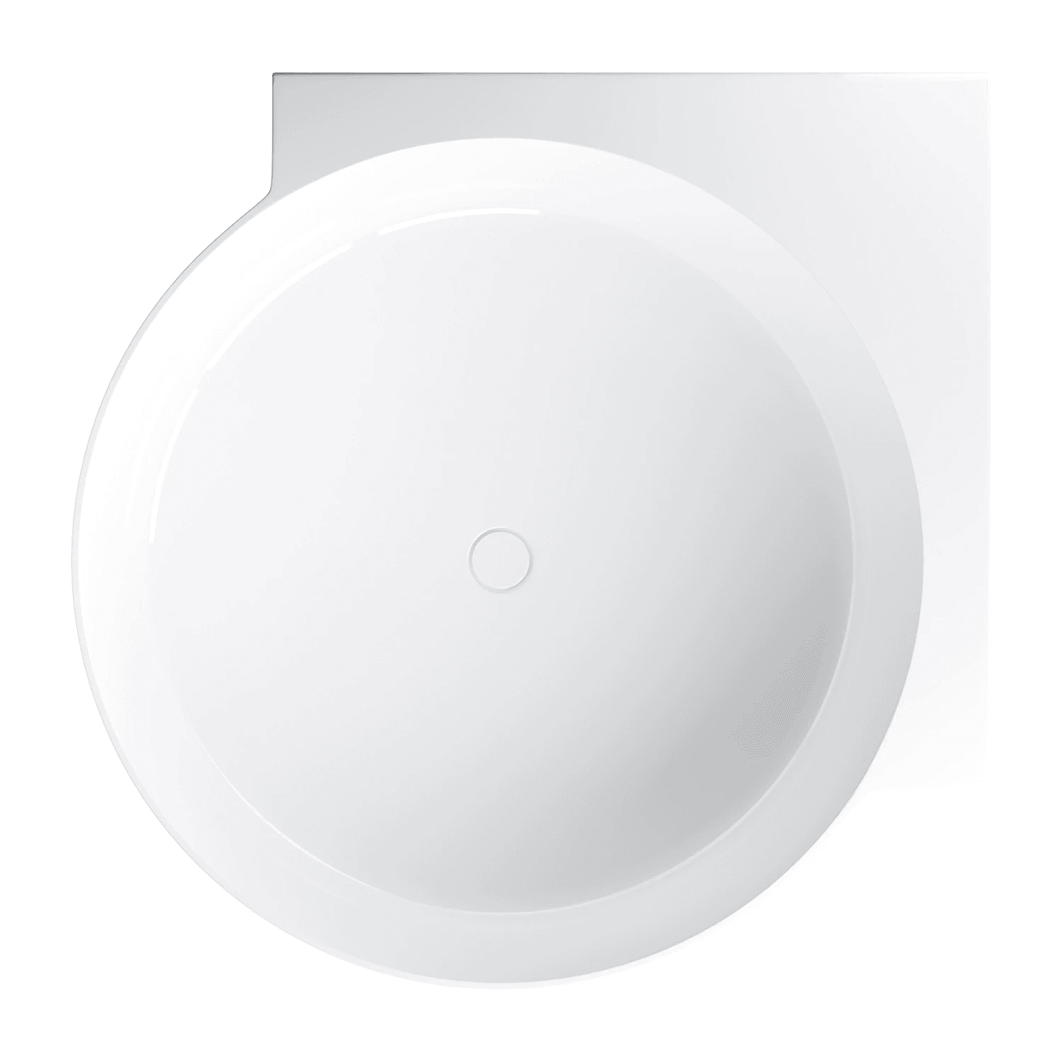 OVO M+ wanna narożna okrągła, 120 x 120 cm, biały połysk