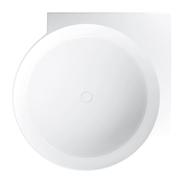 OVO M+ wanna narożna okrągła, 120 x 120 cm, biały połysk