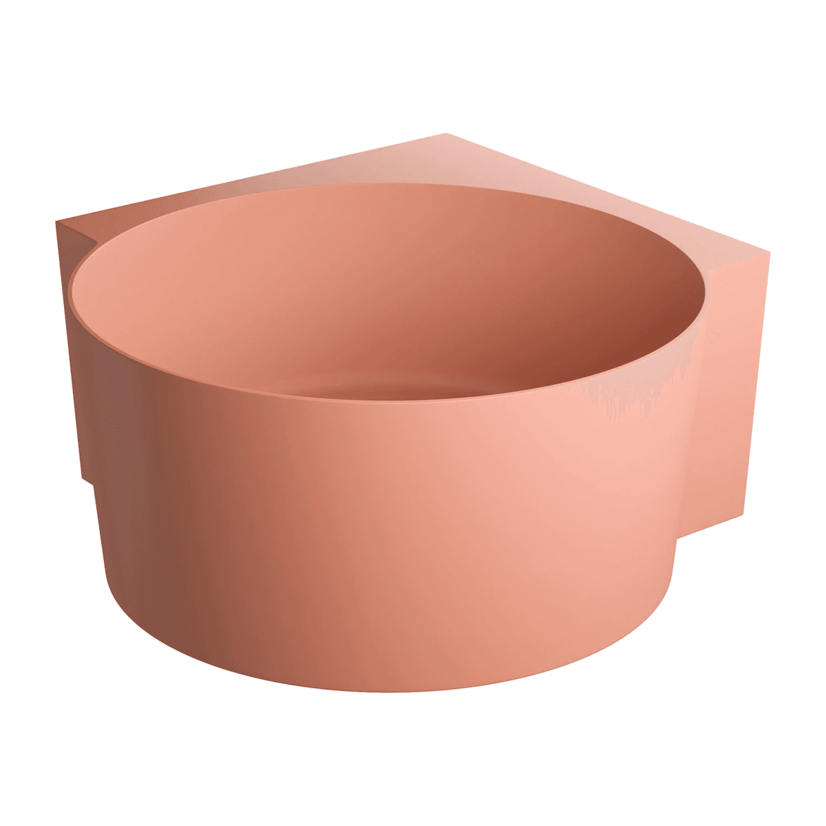 OVO M+ wanna narożna okrągła, 120 x 120 cm, coral mat