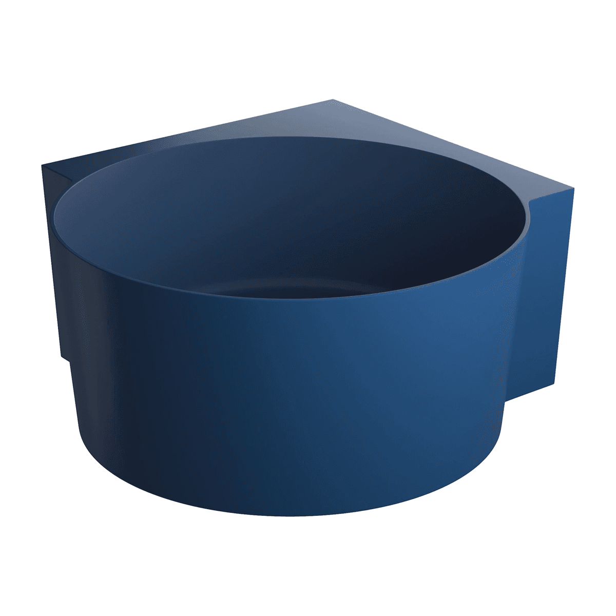 OVO M+ wanna narożna okrągła, 120 x 120 cm, midnight blue mat