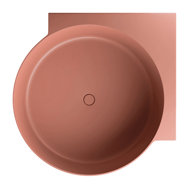 OVO M+ wanna narożna okrągła, 120 x 120 cm, terracotta mat