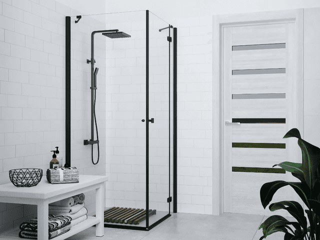 Kolumna prysznicowa ANGO CMN02TBL Deszczownica 25cm Termostat Czarna