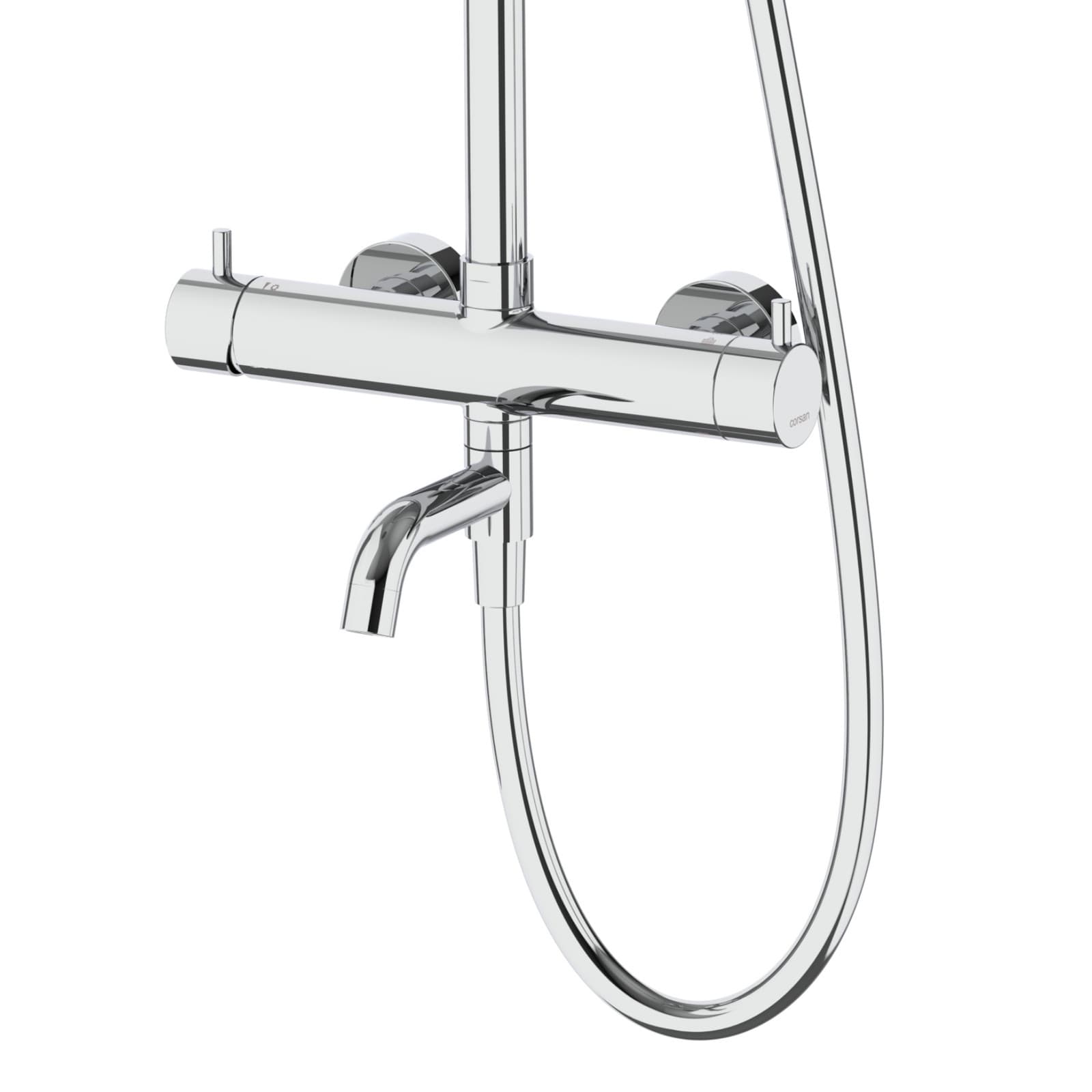 Kolumna prysznicowa LUGO CMN01MCHW Deszczownica 25cm Wylewka obrotowa Chrom