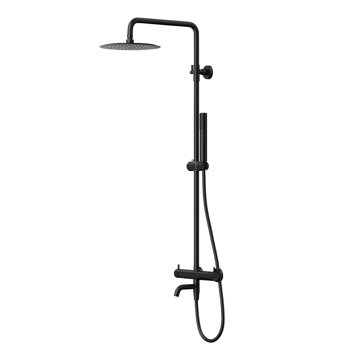 Kolumna prysznicowa LUGO CMN01MBLW Deszczownica 25cm Wylewka obrotowa Czarna