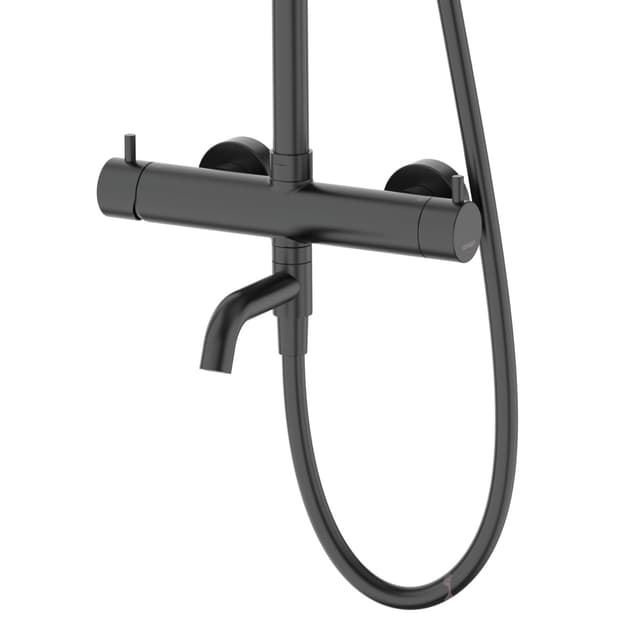 Kolumna prysznicowa LUGO CMN01MBLW Deszczownica 25cm Wylewka obrotowa Czarna