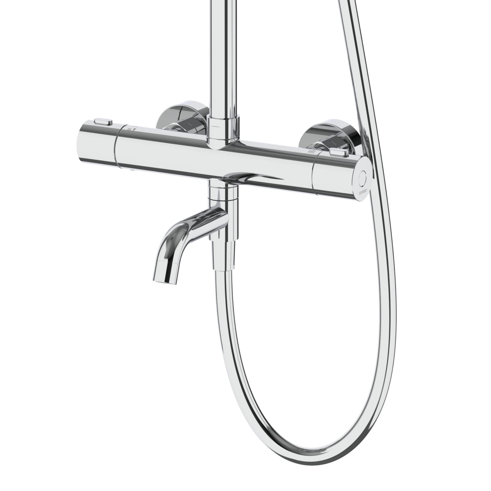 Kolumna prysznicowa LUGO CMN01TCHW Deszczownica 25cm Termostat Wylewka obrotowa Chrom