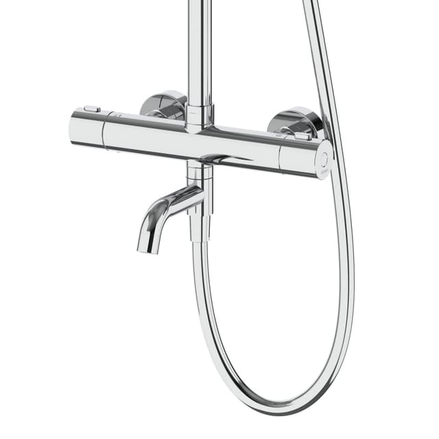 Kolumna prysznicowa LUGO CMN01TCHW Deszczownica 25cm Termostat Wylewka obrotowa Chrom