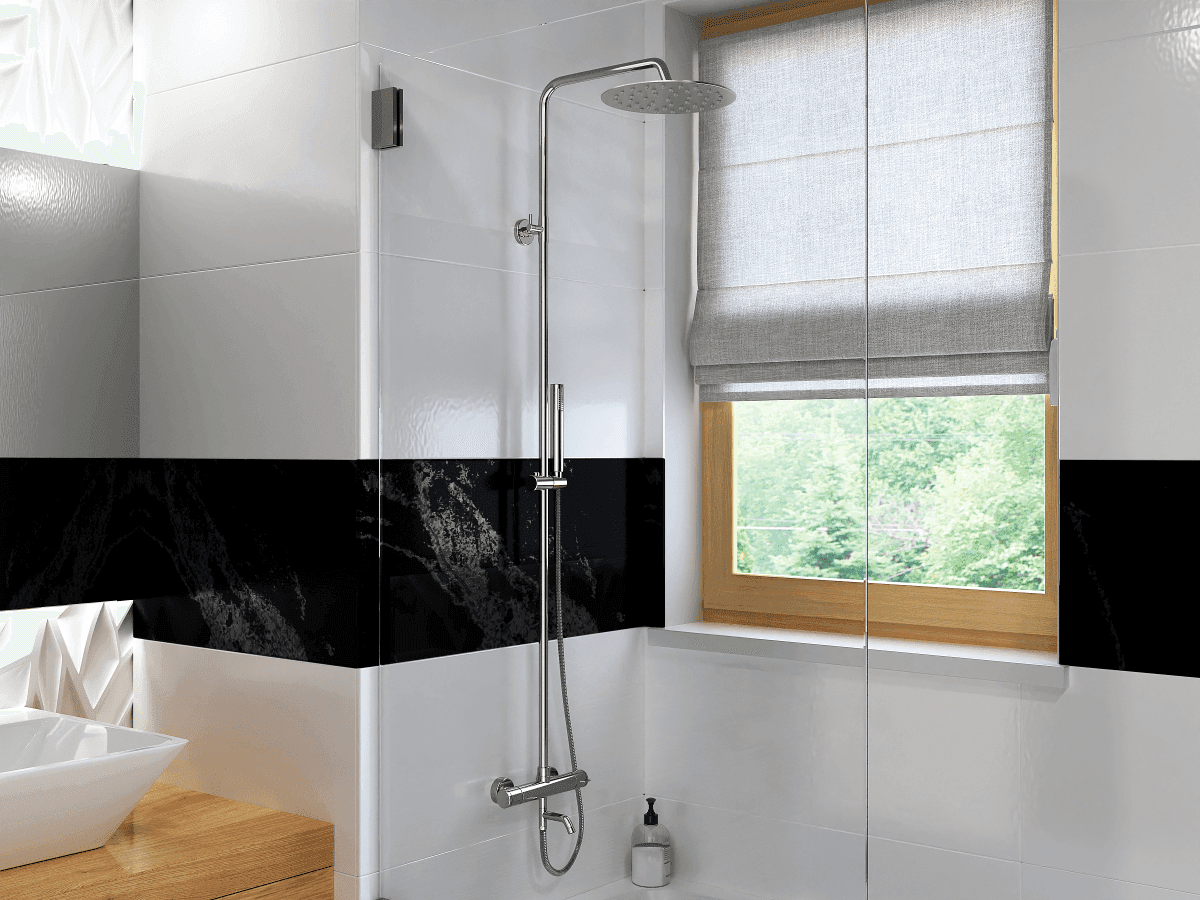 Kolumna prysznicowa LUGO CMN01TCHW Deszczownica 25cm Termostat Wylewka obrotowa Chrom