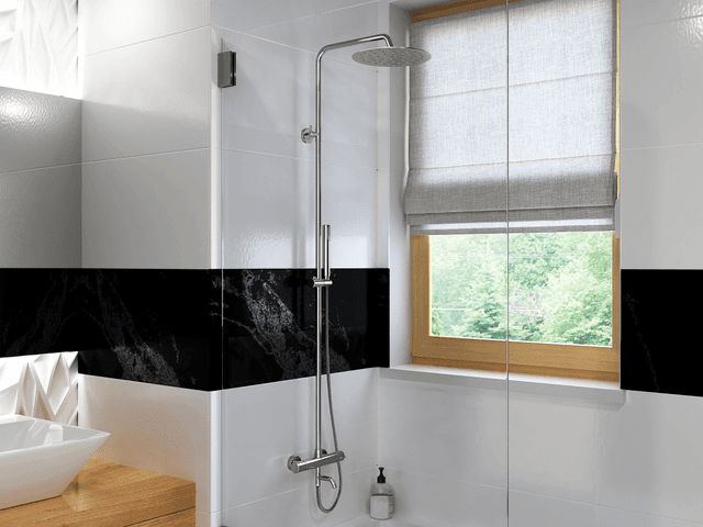 Kolumna prysznicowa LUGO CMN01TCHW Deszczownica 25cm Termostat Wylewka obrotowa Chrom