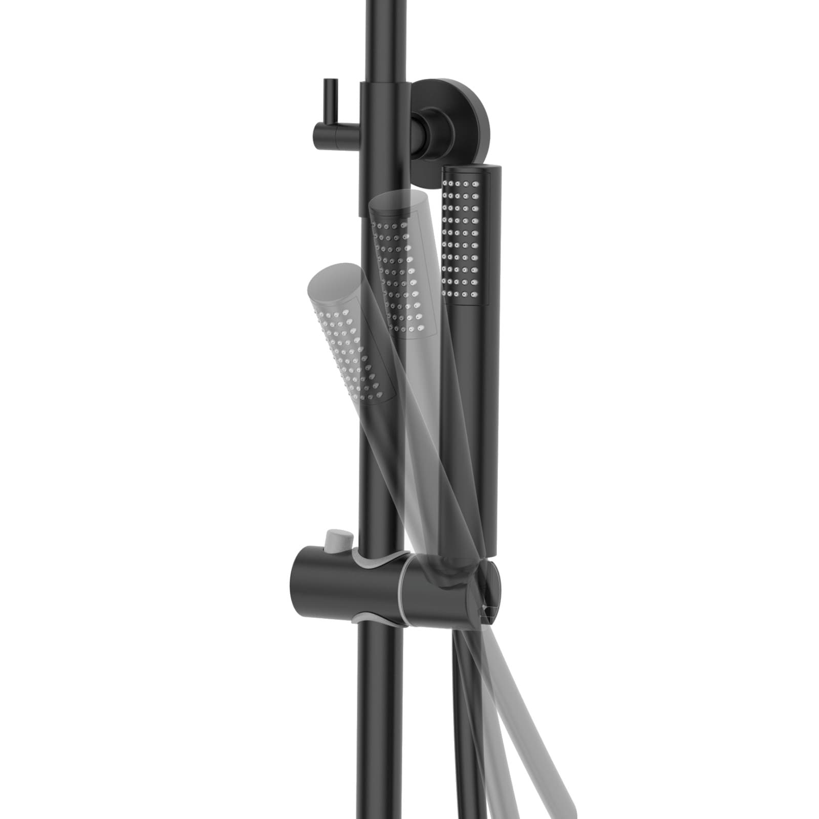 Kolumna prysznicowa LUGO CMN01TBLW Deszczownica 25cm Termostat Wylewka obrotowa Czarna