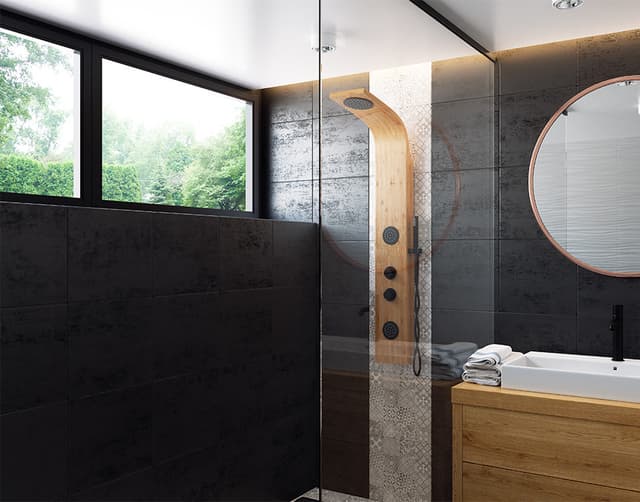 Panel prysznicowy Corsan Bali B231 Termostat Drewno bambusowe