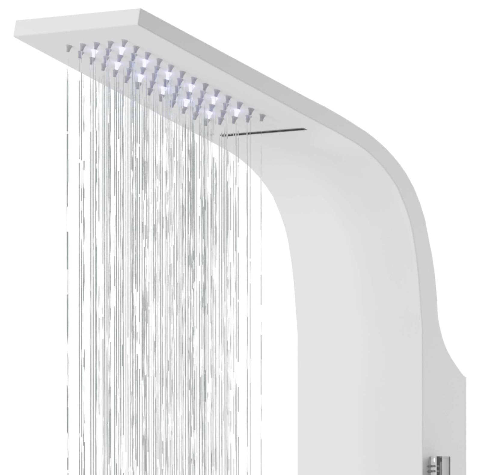 Panel prysznicowy Corsan LED KASKADA Mieszacz Biel Deszczownica LED