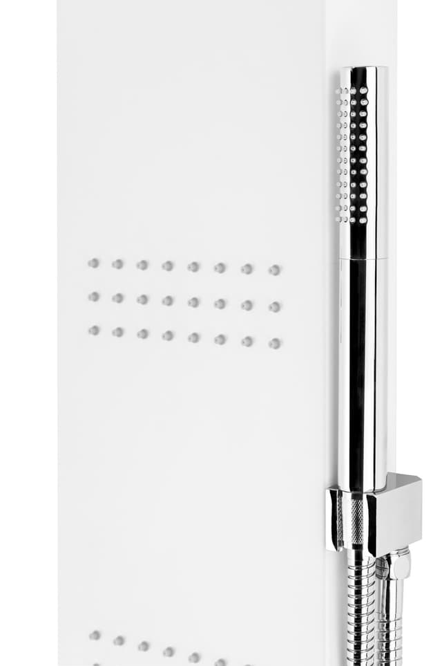 Panel prysznicowy Corsan LED KASKADA Mieszacz Biel Deszczownica LED