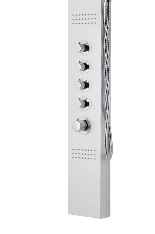 Panel prysznicowy Corsan LED KASKADA Mieszacz Srebrny Deszczownica LED