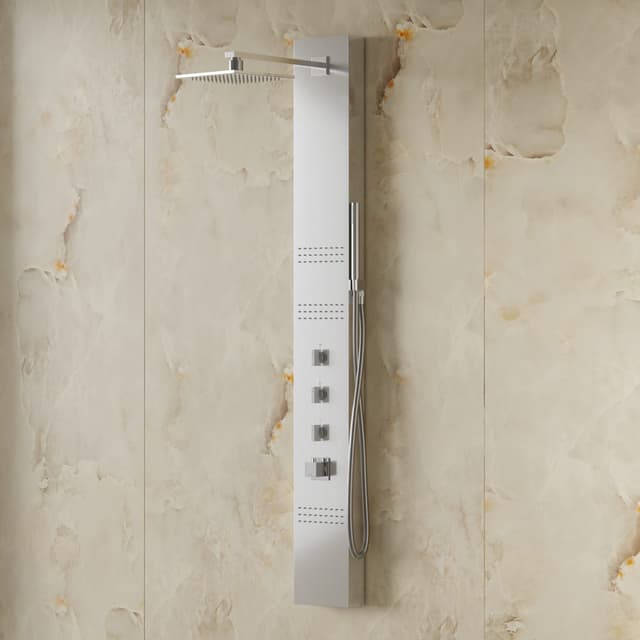 Panel prysznicowy Corsan NEO Termostat Stal Deszczownica LED