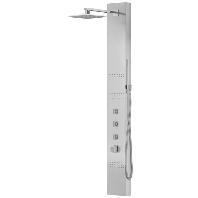 Panel prysznicowy Corsan NEO Termostat Stal Deszczownica LED