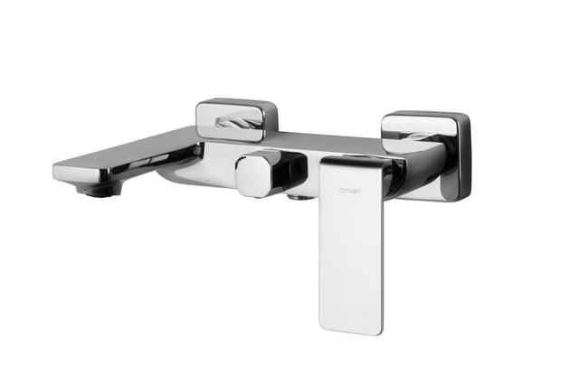 Bateria wannowa ścienna Corsan TRINO CMB7141CH chromowana