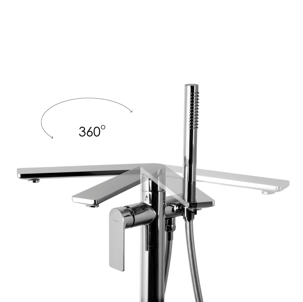 Bateria wannowa wolnostojąca TRINO CMB7159CH chromowana