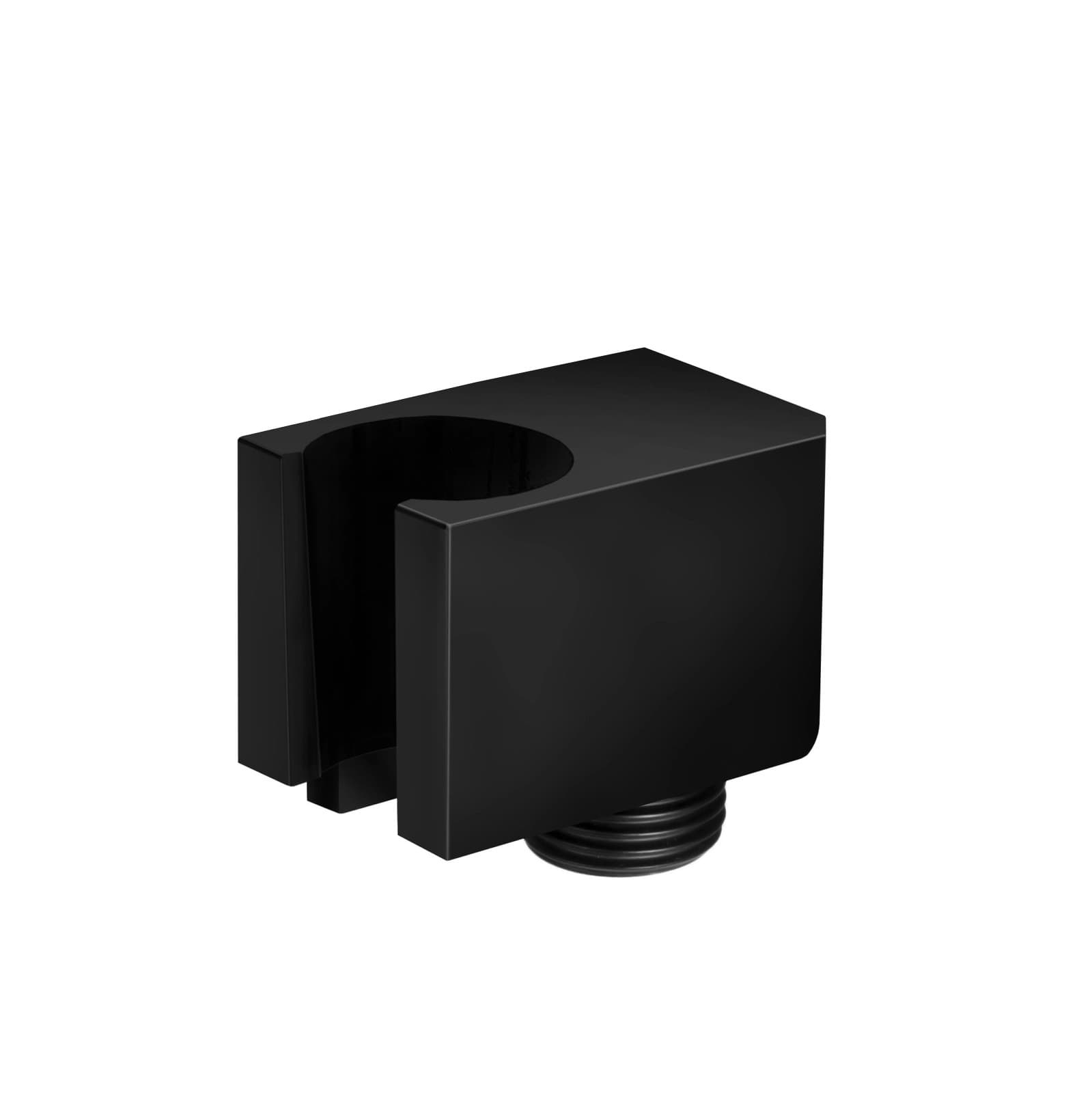 Uchwyt prysznicowy Corsan CMU006BL czarny z przyłączem węża