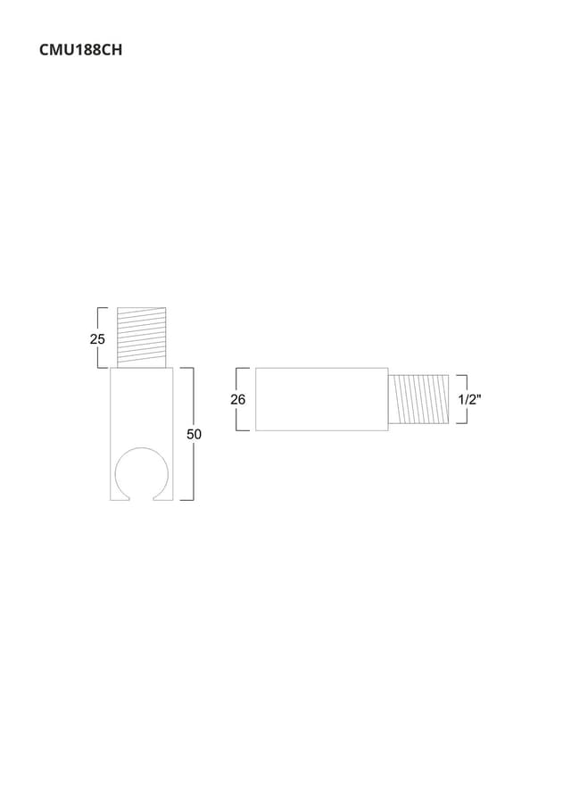 Uchwyt prysznicowy Corsan CMU042CH do słuchawki prysznicowej chromowany