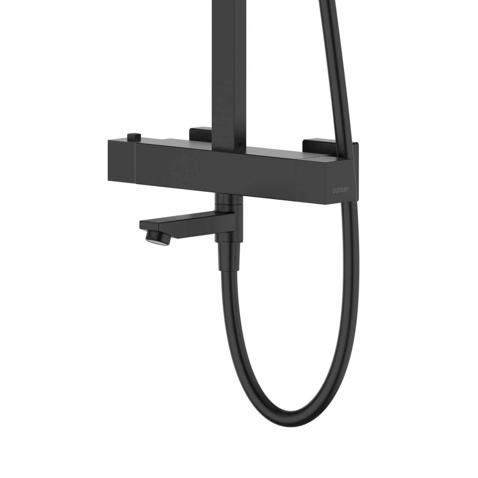 Kolumna prysznicowa ANGO CMN02TBLW Deszczownica 25cm Termostat Wylewka obrotowa Czarna