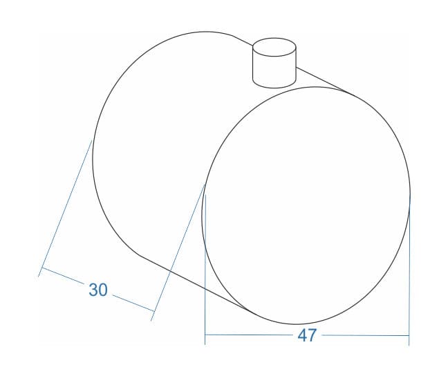 P035 - Pokrętło okrągłe mieszacza do regulacji przepływu wody Corsan