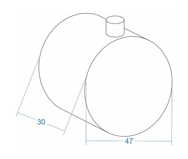P035 - Pokrętło okrągłe mieszacza do regulacji przepływu wody Corsan