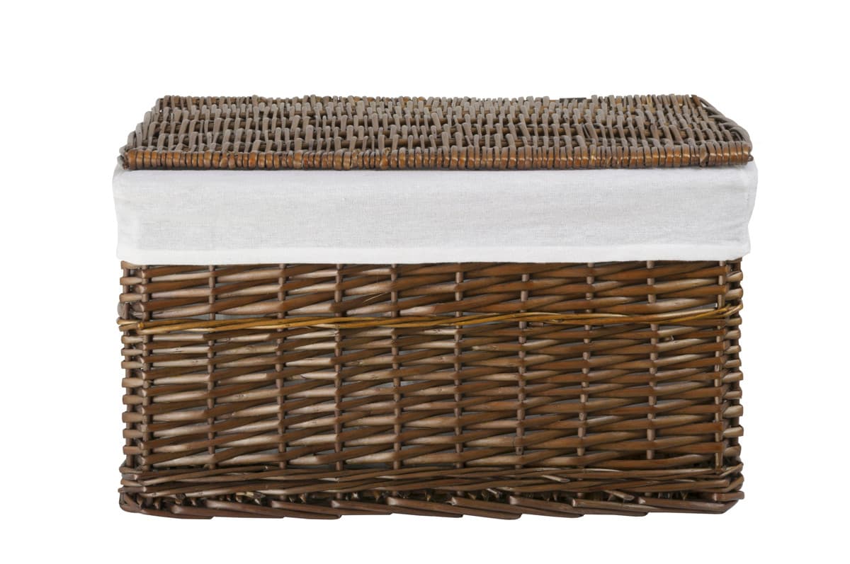 Skrzynia wiklinowa z wyściółką Koszoplotka wenge 38x22x22h