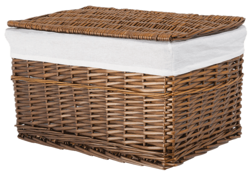 Skrzynia wiklinowa z wyściółką Koszoplotka wenge 45x28x27h