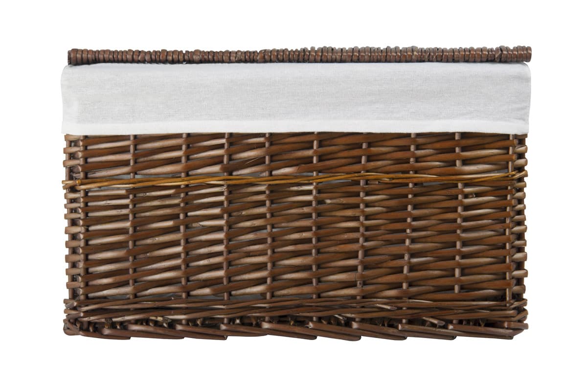 Skrzynia wiklinowa z wyściółką Koszoplotka wenge 58x43x35h