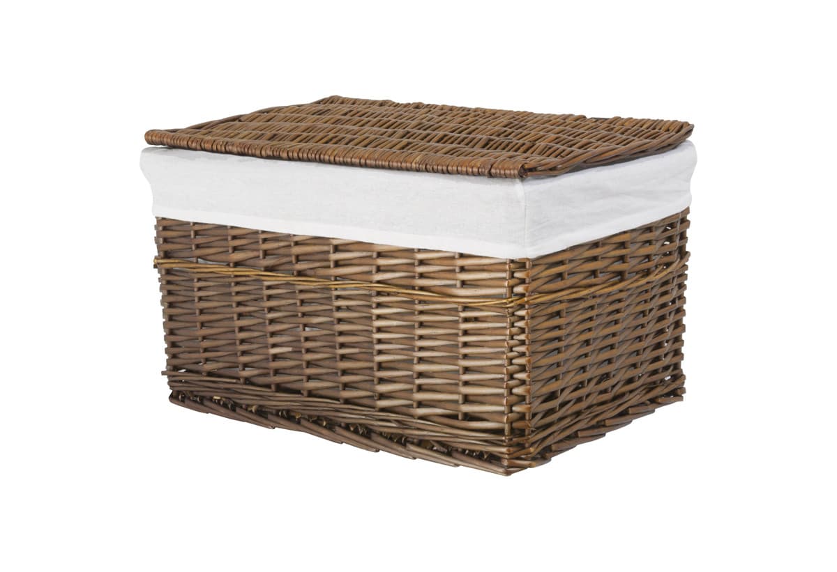 Skrzynia wiklinowa z wyściółką Koszoplotka wenge 58x43x35h