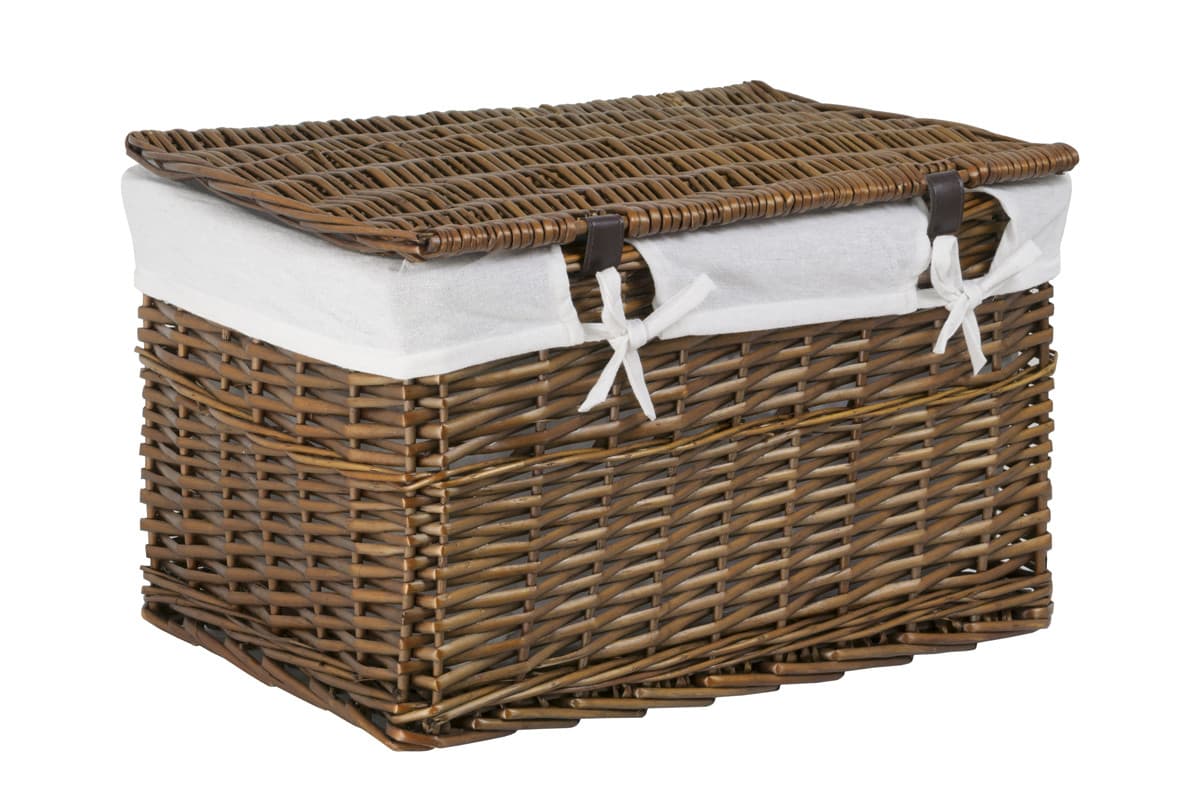 Skrzynia wiklinowa z wyściółką Koszoplotka wenge 58x43x35h