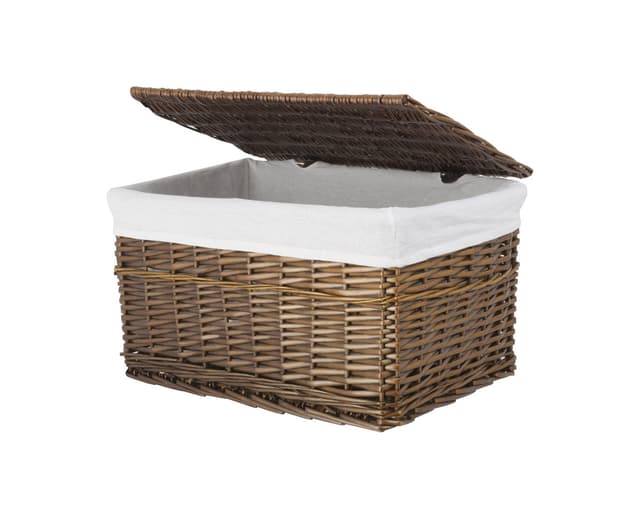 Skrzynia wiklinowa z wyściółką Koszoplotka wenge 58x43x35h