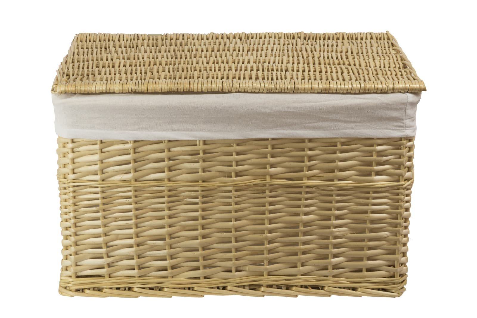 Skrzynia wiklinowa z wyściółką Koszoplotka naturalna 52x36x30h