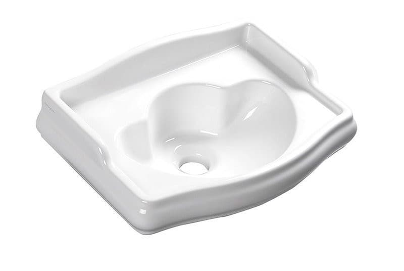 RETRO ceramiczna umywalka 41x30 cm bez otworu biała