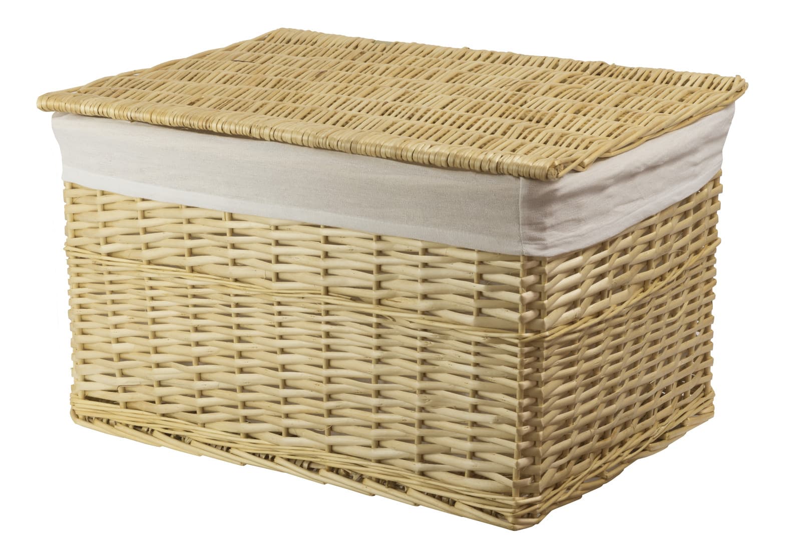 Skrzynia wiklinowa z wyściółką Koszoplotka naturalna 45x28x27h