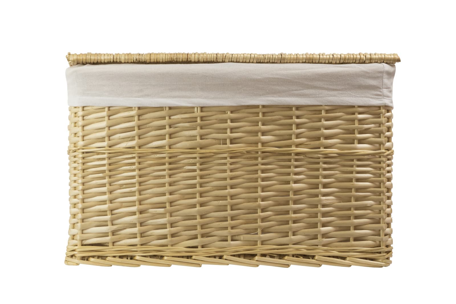 Skrzynia wiklinowa z wyściółką Koszoplotka naturalna 38x22x22h