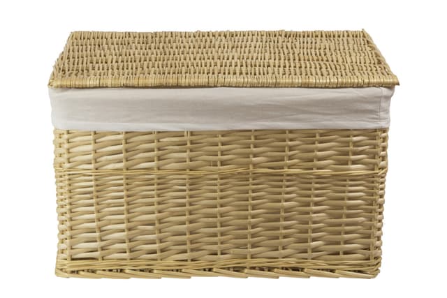 Skrzynia wiklinowa z wyściółką Koszoplotka naturalna 38x22x22h