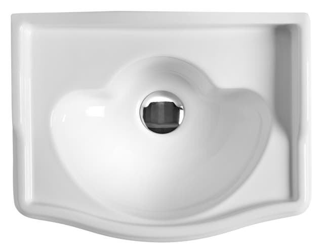 RETRO ceramiczna umywalka 41x30 cm bez otworu biała