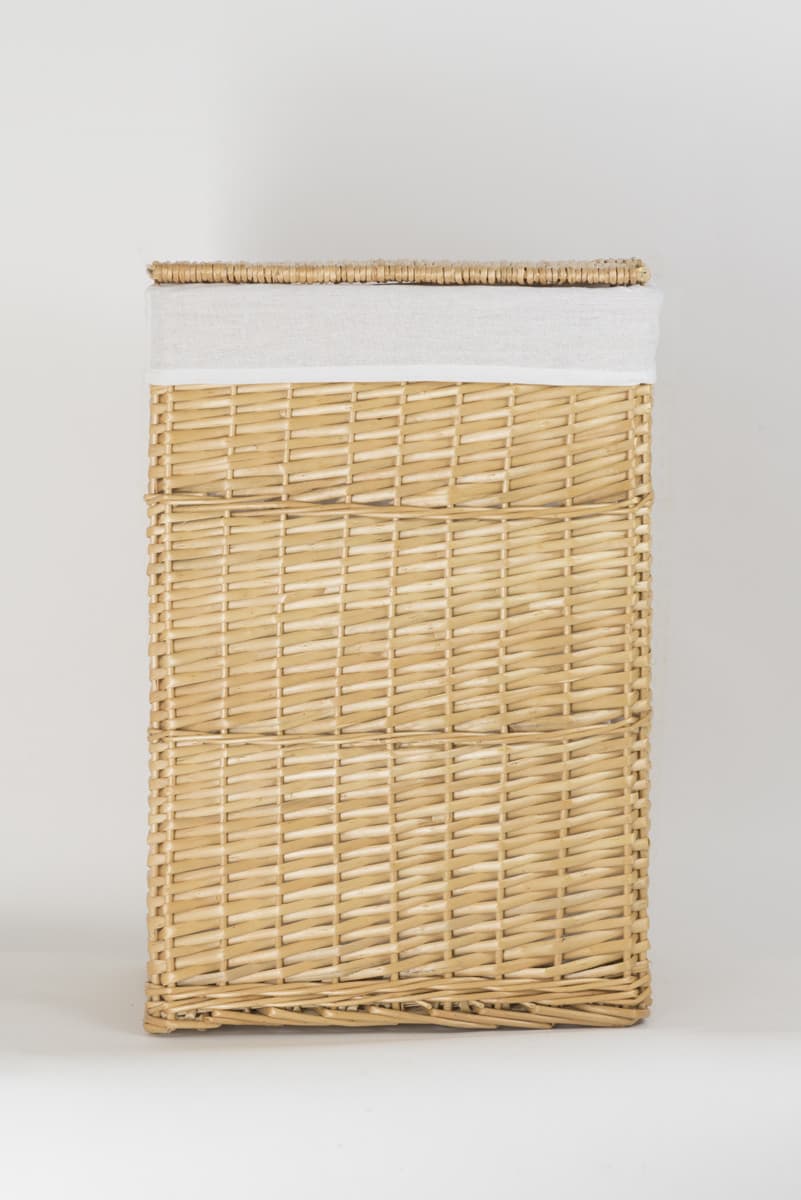 Kosz wiklinowy z wyściółką na pranie Koszoplotka naturalny 47x35x66h