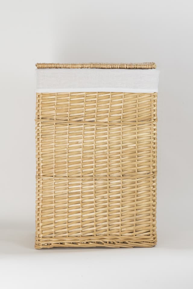 Kosz wiklinowy z wyściółką na pranie Koszoplotka naturalny 47x35x66h