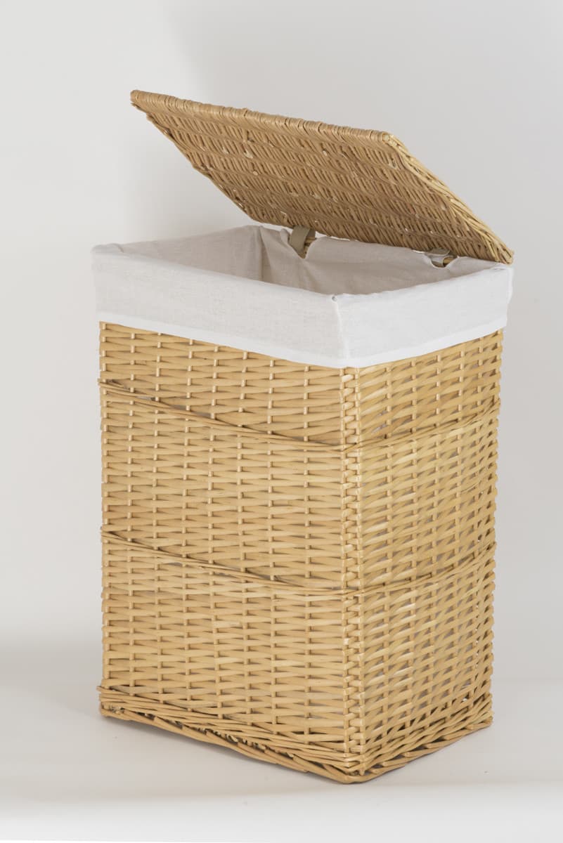 Kosz wiklinowy NATURA 715L ECRU Koszoplotka naturalny z wyściółką białą