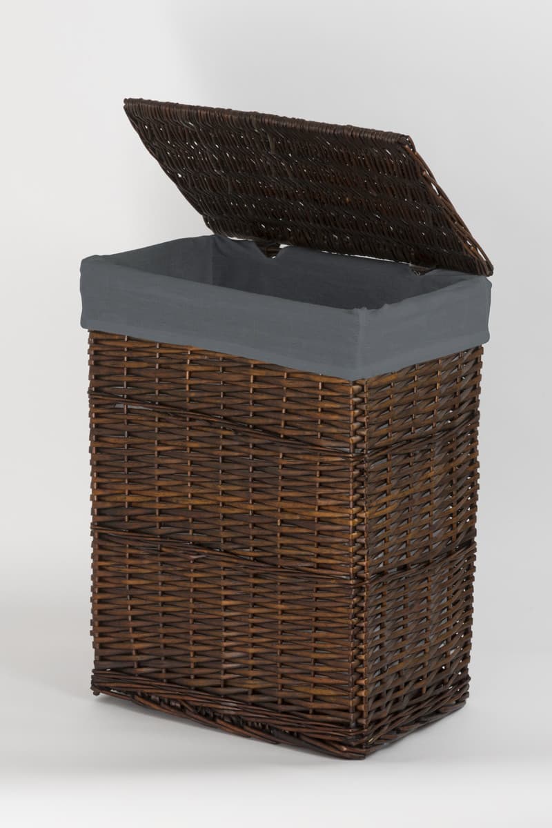 Kosz wiklinowy WENGE 715L SZARA Koszoplotka wenge z wyściółką szarą 40x28x60h